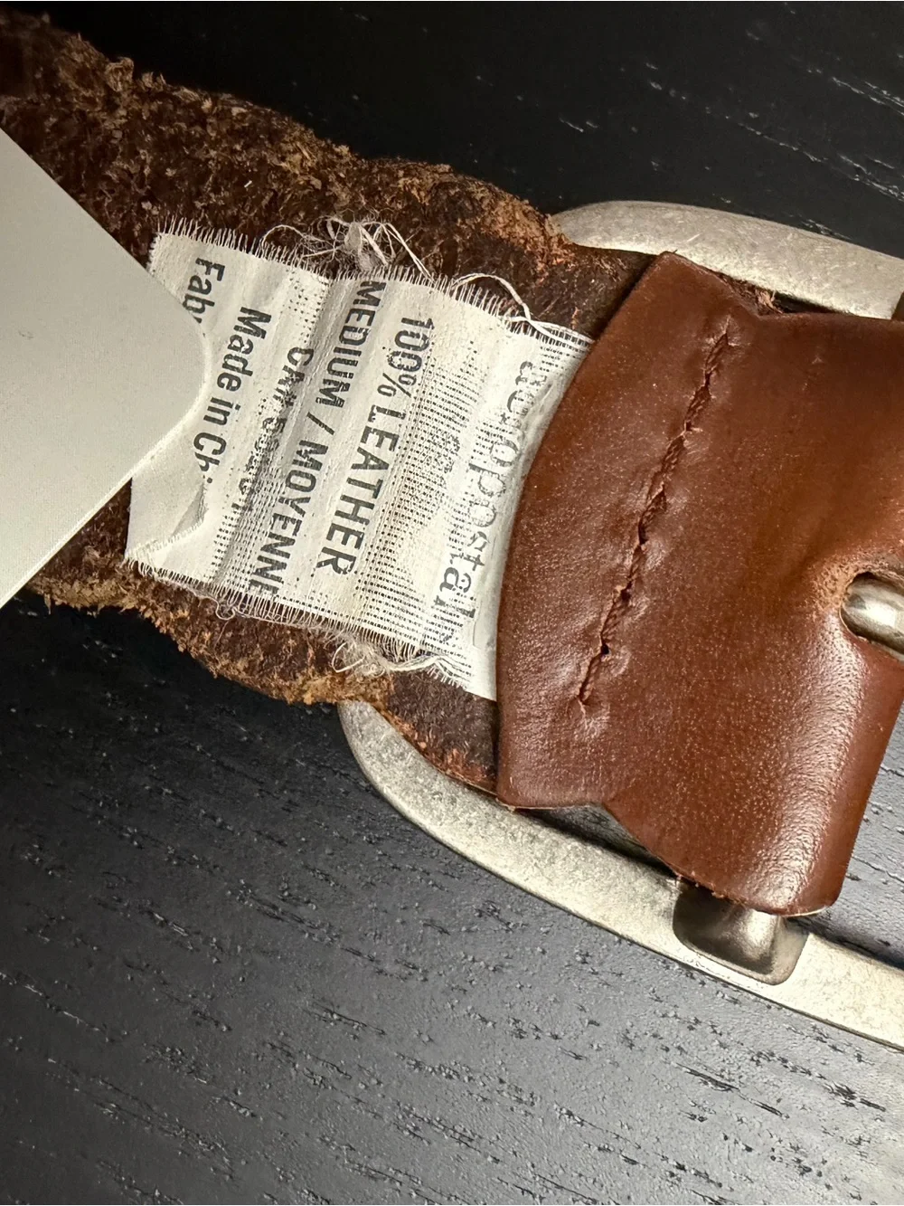 Aeropostale Brown Leather Scalloped Women's Belt